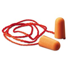 Earplug Foam Single-Use Corded 29NRR Orange 100/BX