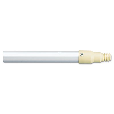 Aluminum Threaded Plastic-Tip Broom/Sweep Handle, 57", Gray