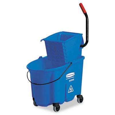 WaveBrake Side-Press Wringer/Bucket Combo, 8.75 gal, Blue