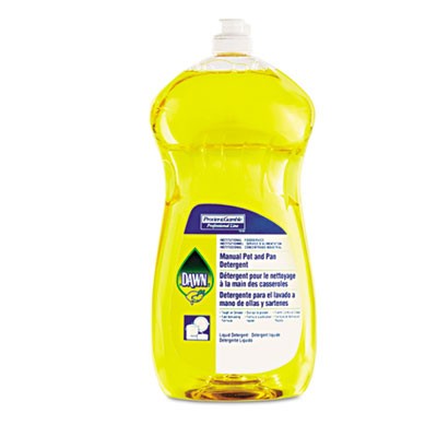 Manual Pot & Pan Dish Detergent, Lemon Scent, Liquid, 38 oz. Bottle