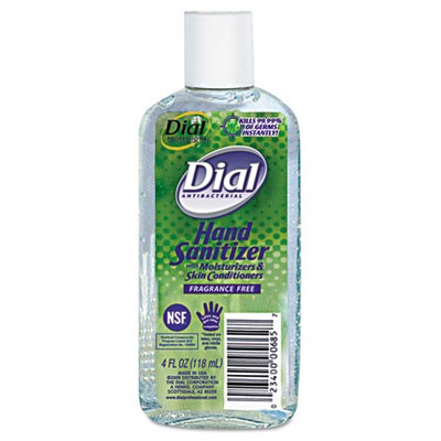 Antibacterial Hand Sanitizer with Moisturizers, 4 oz Bottle, Fragrance-Free