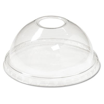 Cold Cup Dome Lids, Fits 12-24oz Cups, Clear