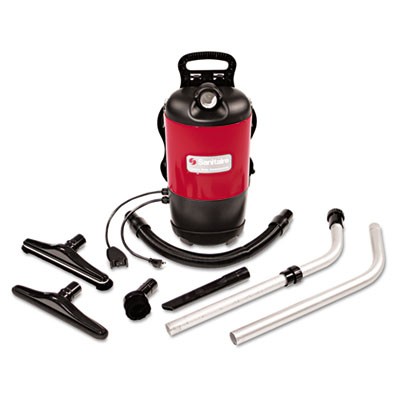 Commercial Backpack Vacuum, 11.5 lbs, Red