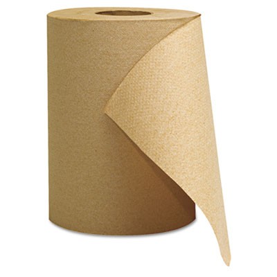 Hardwound Roll Towels, Kraft, 8x350'