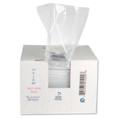 Get Reddi Food & Poly Bag, 10x4x20, 18-Quart, 1.00 Mil, Clear, 1000/Case