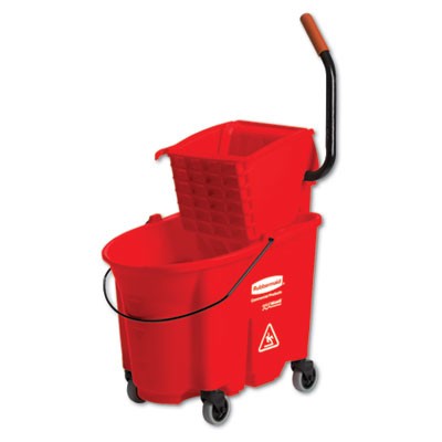 WaveBrake Side-Press Wringer/Bucket Combo, 8.75 gal, Red