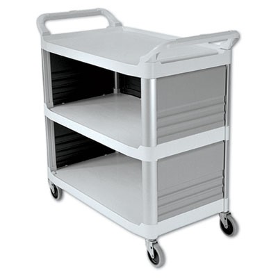 Xtra Utility Cart, 300-lb Cap., 3 Shelves, 20wx40d 5/8x37 4/5h, Off-White