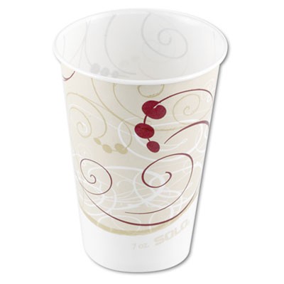 Waxed Paper Cold Cups, 7 oz, Symphony Design