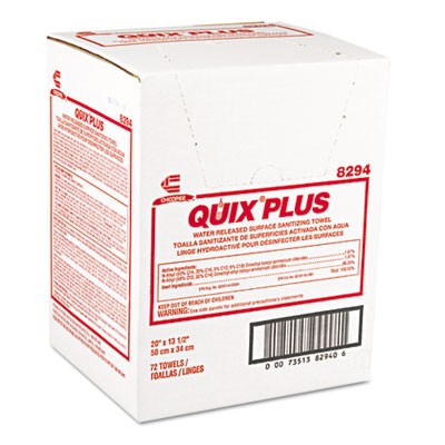 Quix Plus Disinfecting Towels, 13 1/2x20, Pink