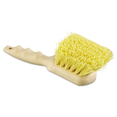 Polypropylene Bristle Utility Brush, 8 1/2", Tan Handle