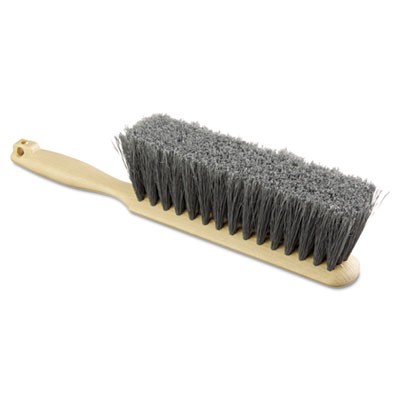 Flagged Polypropylene Bristle Counter Brush, 8", Tan Handle