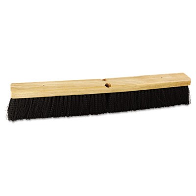 Brush 24" Black Polypropylene Medium Floor "Lobby Broom"