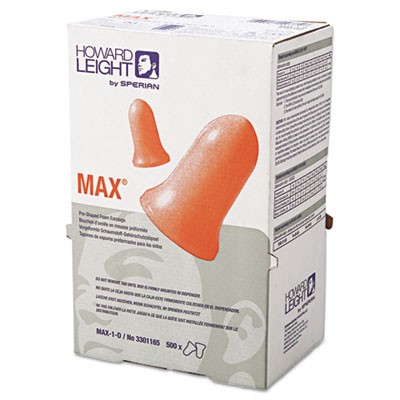MAX-1-D Single-Use Earplugs, Cordless, 33NRR, Coral, LS 500 Refill
