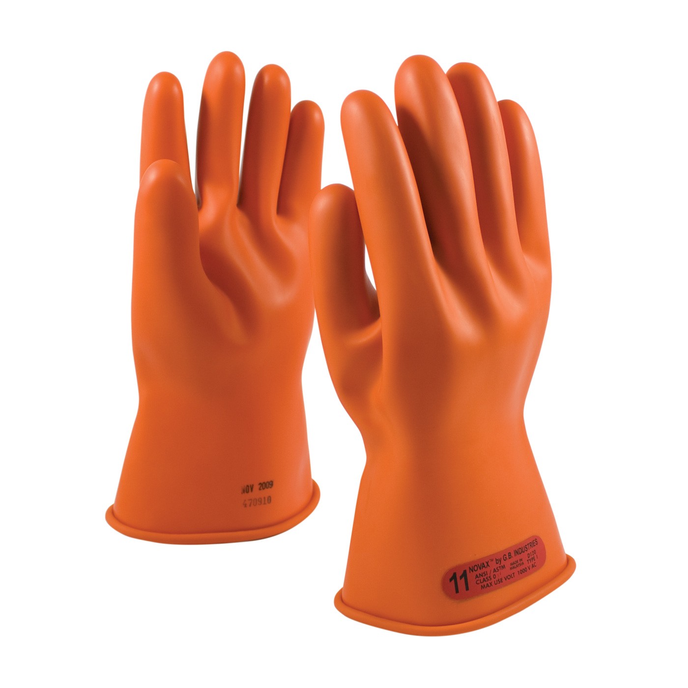 NOVAX, Insulating Glove, Class 0, 11 In., Orn., Straight Cuff