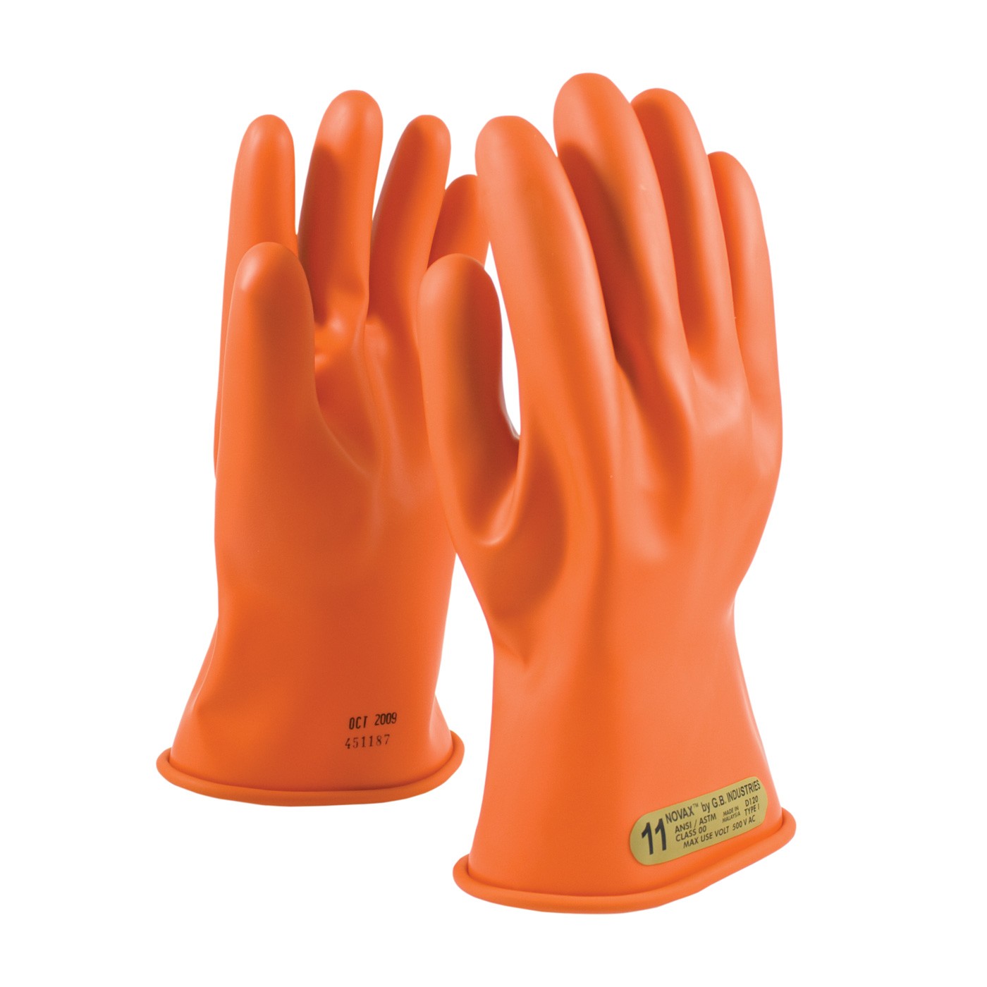 NOVAX, Insulating Glove, Class 00, 11 In., Orn., Straight Cuff