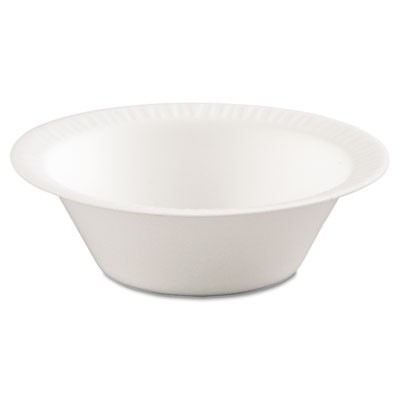 Non-Laminated Foam Plastic Bowls, 5-6 Ounces, White, Round, 125/Pack