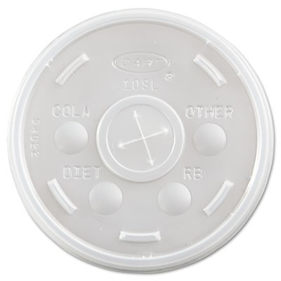 Plastic Cold Cup Lids, Fits 10oz Cups, Translucent