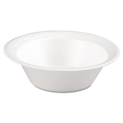 Celebrity Foam Bowls, 12 Ounces, White, Round, 125/Pack