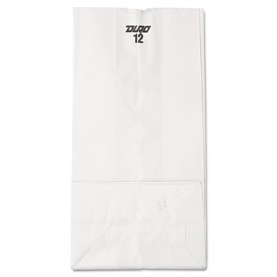 12# Paper Bag, 40-Pound Base Weight, White, 7-1/16x4-1/2x13-3/4, 500-Bundle