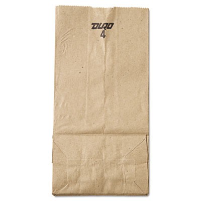 Bag Paper 5x3.33x9.75 #4 Kraft 500/CS