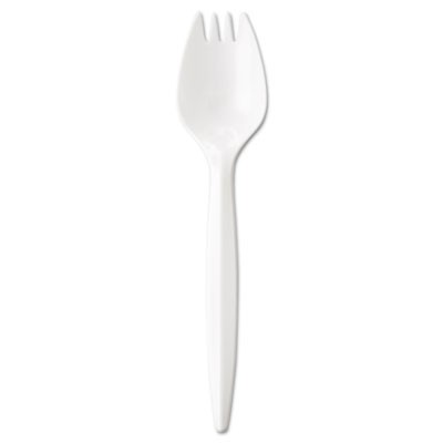 Wrapped Cutlery, 6 1/4", Spork, White