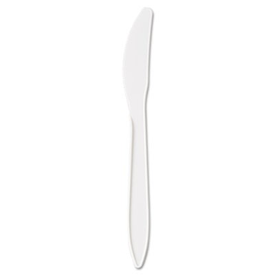 Medium-Weight Cutlery, 6 1/4", Knife, White