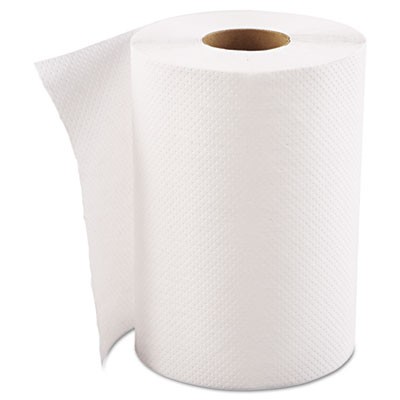 Hardwound Roll Towels, 1-Ply, White, 8" x 300ft