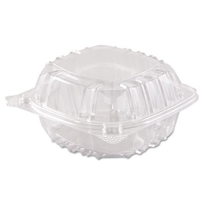 ClearSeal Plastic Sandwich Hinged Container, 6x5-4/5x3, Clear, 125/Pack