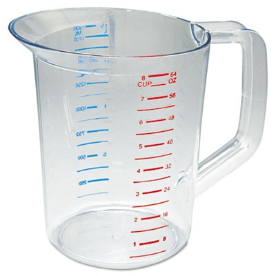 Bouncer Measuring Cup, 2qt, Clear