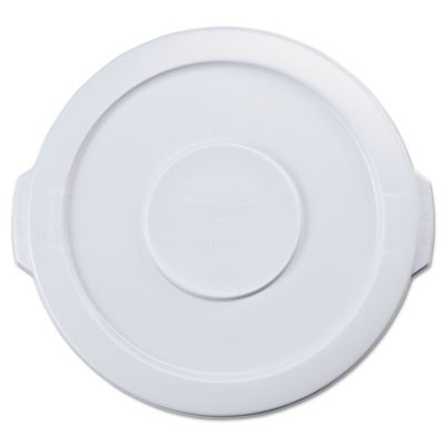Round Brute Flat Top Lid, 16x1, White