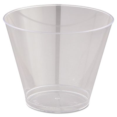 Comet Plastic Tumbler, 9 oz., Clear, Squat, 25/Pack