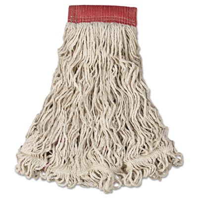 Swinger Loop Wet Mop Heads, Cotton/Synthetic, White, Large