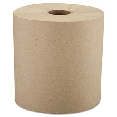 Nonperforated Roll Towels, 8" x 800ft, Brown