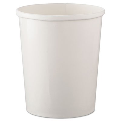 Flexstyle Double Poly Paper Containers, 32 oz, White, 25/Pack