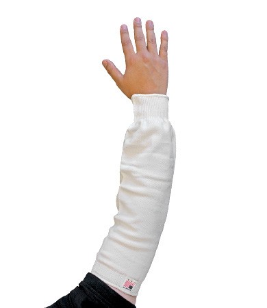 Pritex Sleeve, 12-inch, White, Narrow Width, Elastic Cuff
