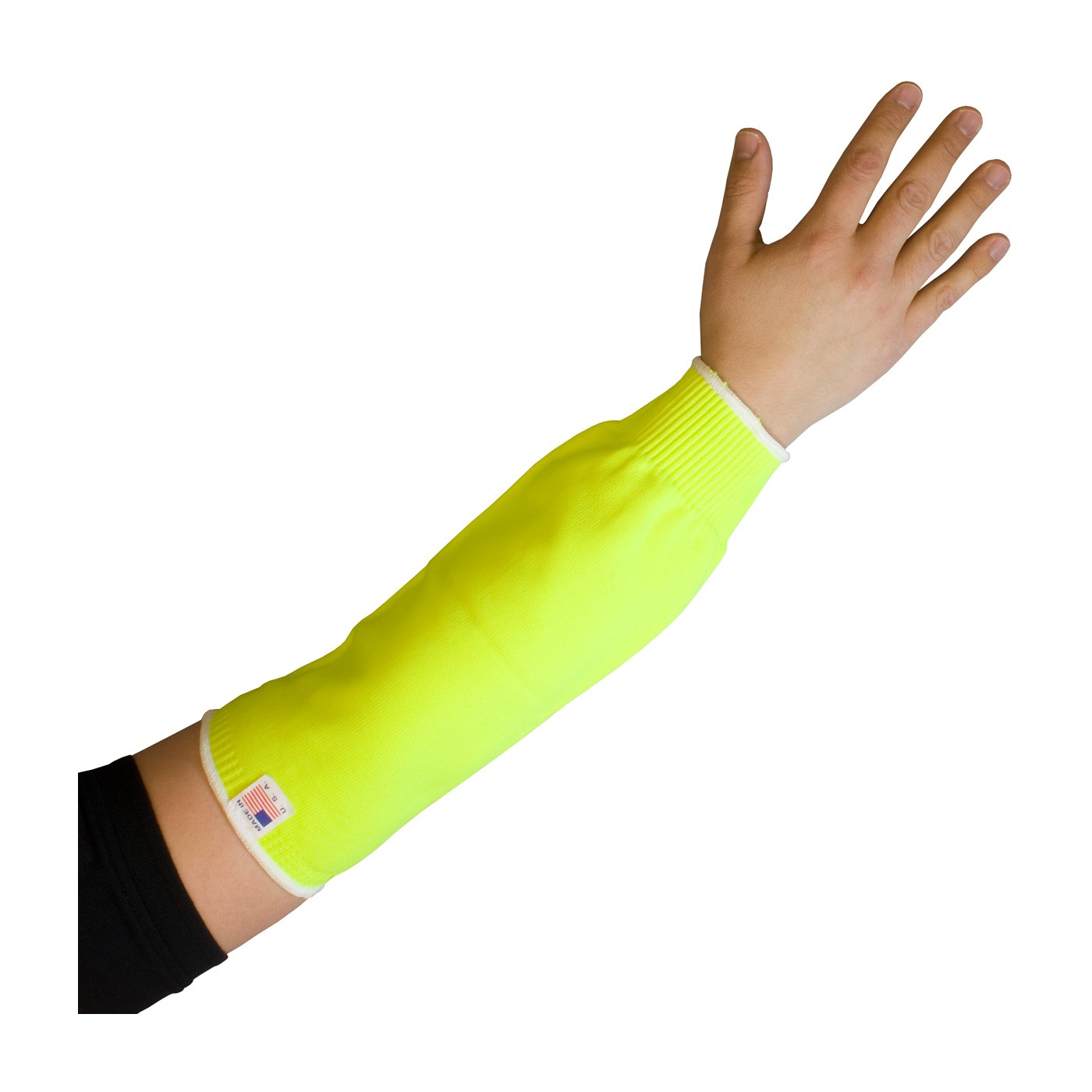 Pritex Sleeve, 18-inch, Neon Yellow Narrow Width, Elastic Cuff