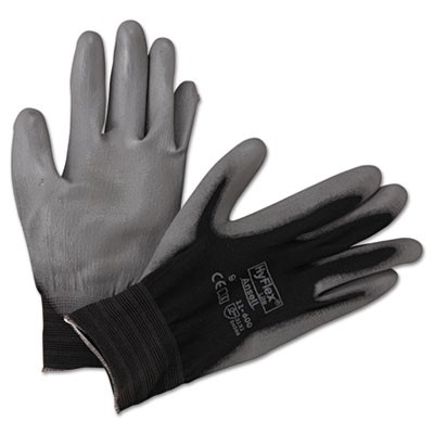 HyFlex Lite Gloves, Black/Gray, Size 9 (Large)