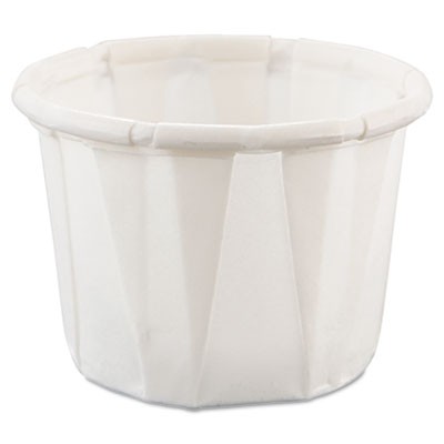 Treated Paper Soufflé Portion Cups, 1/2 oz., White, 250/Bag