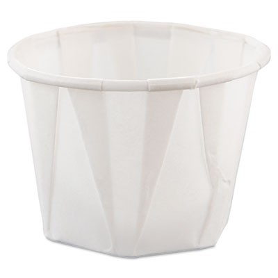 Treated Paper Soufflé Portion Cups, 1 oz., White, 250/Bag