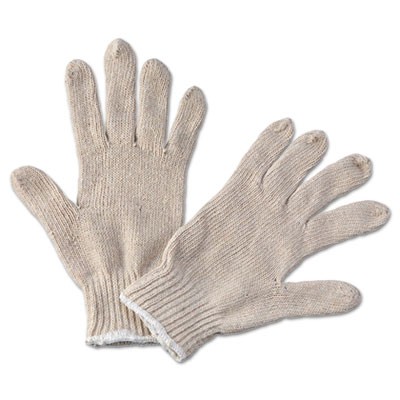 String Knit General Purpose Gloves, Large, Natural, Dozen