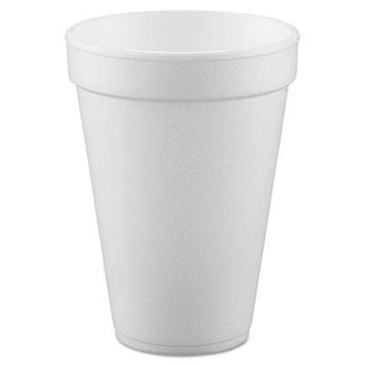 Conex Flush Fill Foam Cups, Hot /Cold, 10 oz., White, 40/Bag