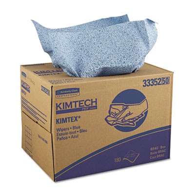 KIMTECH PREP KIMTEX Wipers, BRAG* Box, 12 1/10x16 4/5, Blue, 180/Box