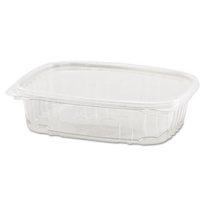 Clear Hinged Deli Container, Plastic, 24 oz, 7-1/4x6-2/5x2-1/4, 100/Bag