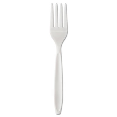 Reliance Mediumweight Cutlery, Standard Size, Fork, Indiv. Wrap, White