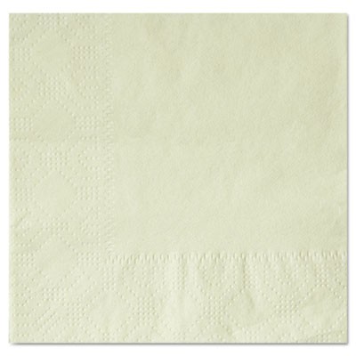 Beverage Napkins, Two-Ply 9 1/2" x 9 1/2", Ecru, Embossed