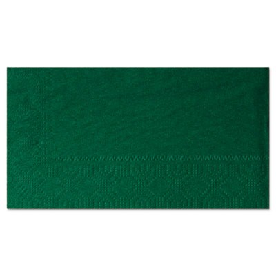 Dinner Napkins, Paper, 1/8 Fold, Two-Ply, 15" x 17", Hunter Green