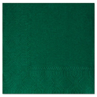 Beverage Napkins, Two-Ply 9 1/2" x 9 1/2", Hunter Green, Embossed