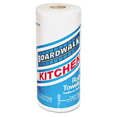 Paper Towel Rolls, Perforated, Two-Ply, 11x8, White, 70/Roll