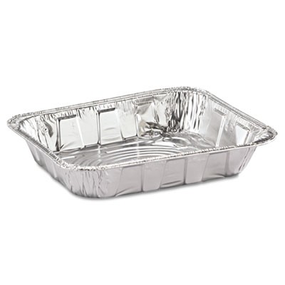 1/2-Size Aluminum Steam Pans, 120oz, 10 3/8w x 12 3/4d x 2 9/16h