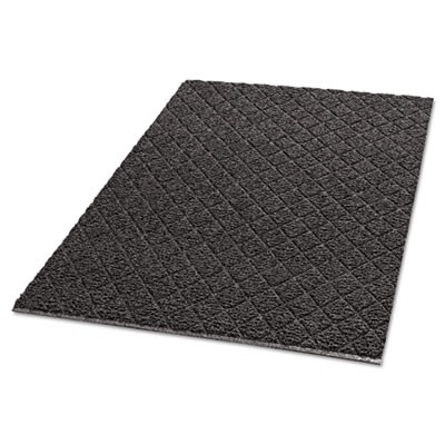 Diamond-Deluxe Duet Vinyl-Loop Floor Mat, Vinyl, 36x60, Gray/Black